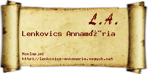 Lenkovics Annamária névjegykártya
