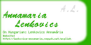 annamaria lenkovics business card